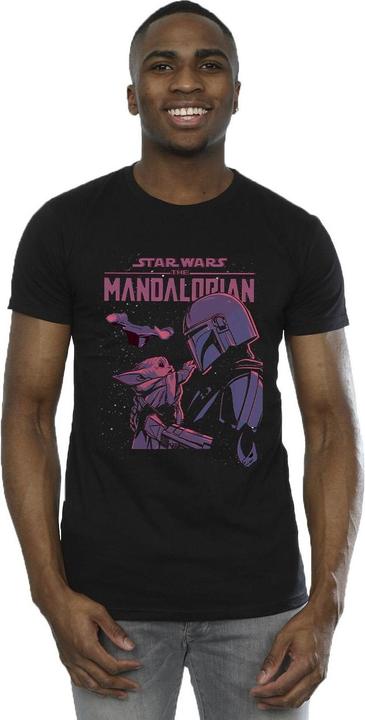 Actual product image Star Wars Mens The Mandalorian Hello Friend T-Shirt (L)
