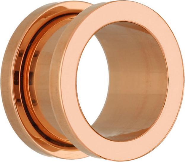 Actual product image Star Piercing Flesh Tunnel rose gold (without brass, Surgical steel 316L)