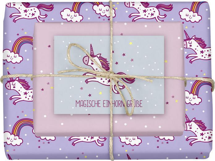 Immagine prodotto Dabelino Set di carta da regalo per bambini, unicorno (Carta da regalo, 4 x)