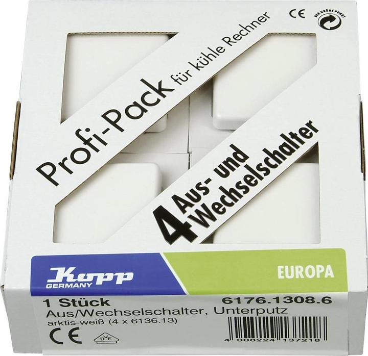 Actual product image Kopp Insert changeover switch Europe Arctic white, matt 617613086