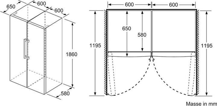 Image du produit Siemens KA95NVIEP Kühlkombi Side-by-Side (588 l)