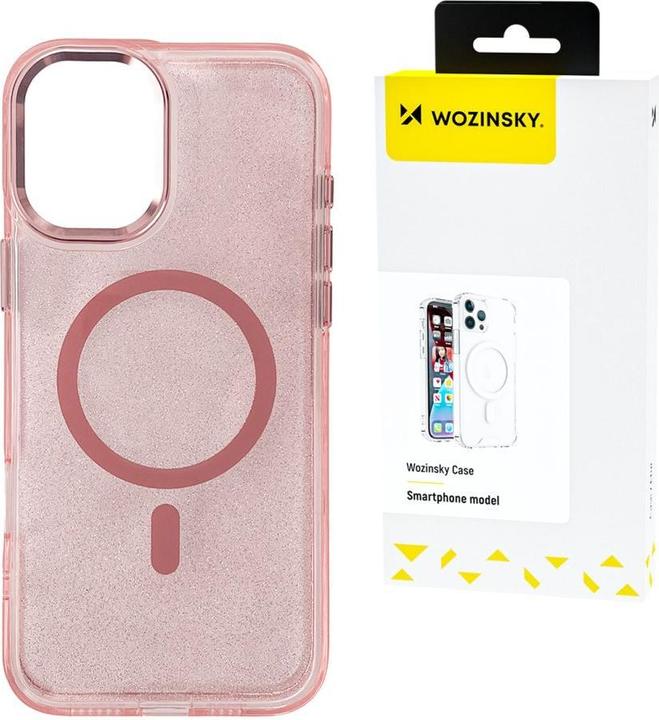 Actual product image Wozinsky Glitter Case with Mag Safe for Samsung Galaxy S25 Ultra - Pink with Glitter (Samsung Galaxy S25 Ultra)