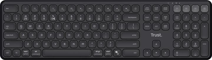 Produktbild Trust Vaiya Kabellose Tastatur für mehrere Geräte - Schwarz DE (DE, Kabellos)