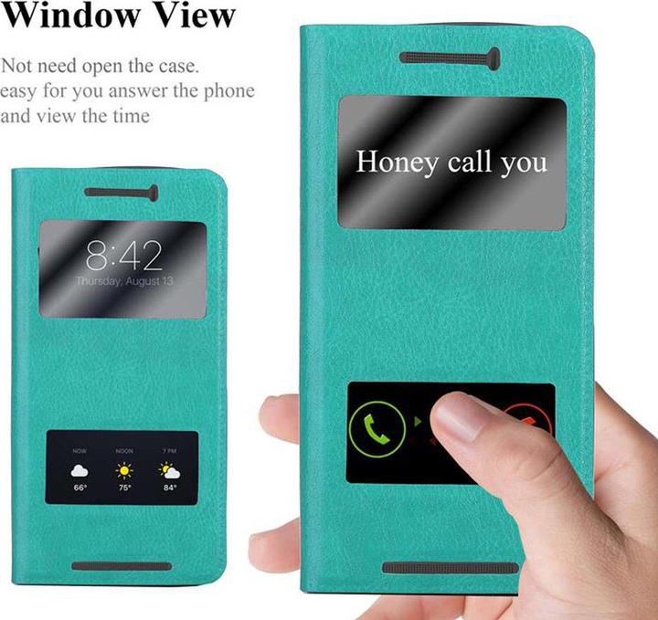 Produktbild Cadorabo Book mit View Doppelfenster Cover (HTC One M9)