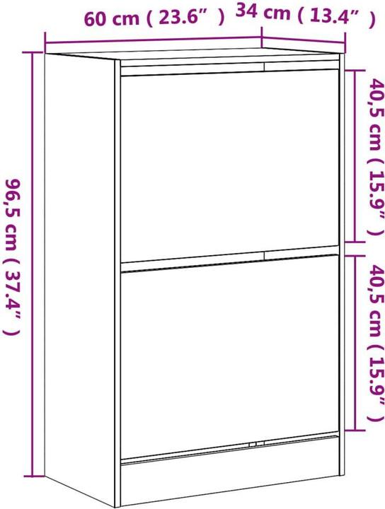 Image du produit VidaXL Jennica (60 x 34 x 96,5 cm)