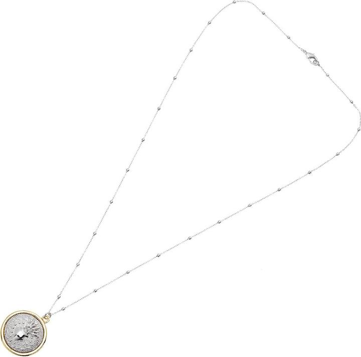 Image du produit Ottaviani Collier en bronze plaqué rhodium et or