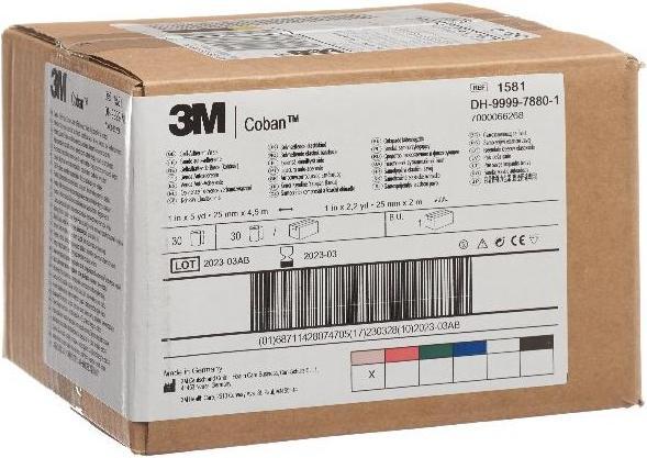 3M COBAN Elastische Binde 2.6cmx4.57m hautfarbig, 30 Stück
