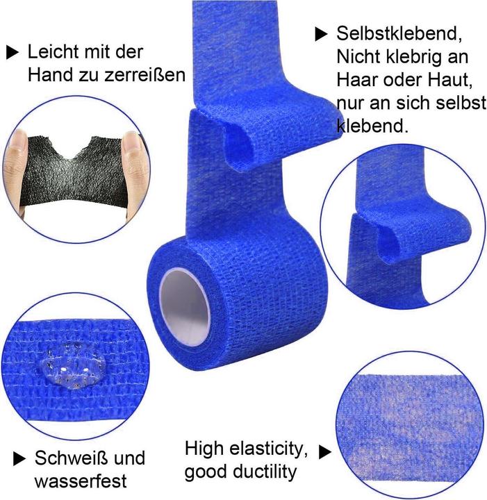 Immagine prodotto ASMI 2 Stück selbsthaftender elastischer Pflasterverband (2 x)