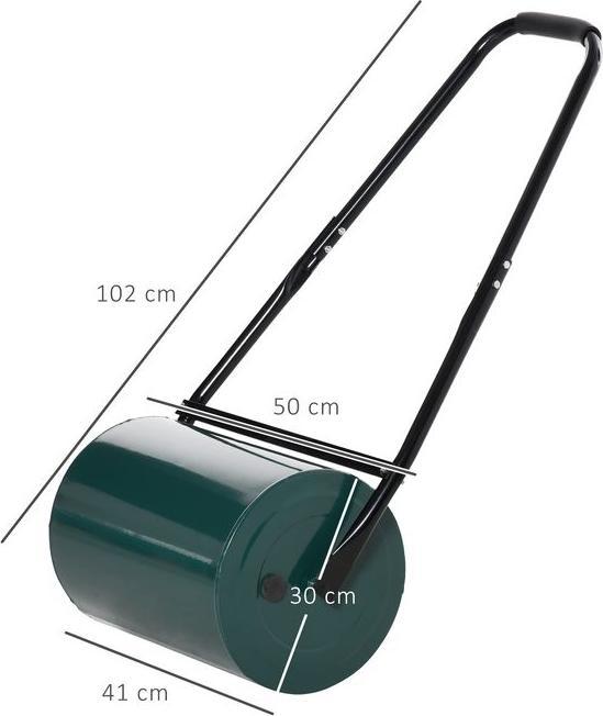 Produktbild Swisshandel24 Rasenwalze mit U-Griff Gartenwalze Gartenrolle 30 cm Durchmesser 30 L Wasser-/Sandfüllung 41 cm Arbe