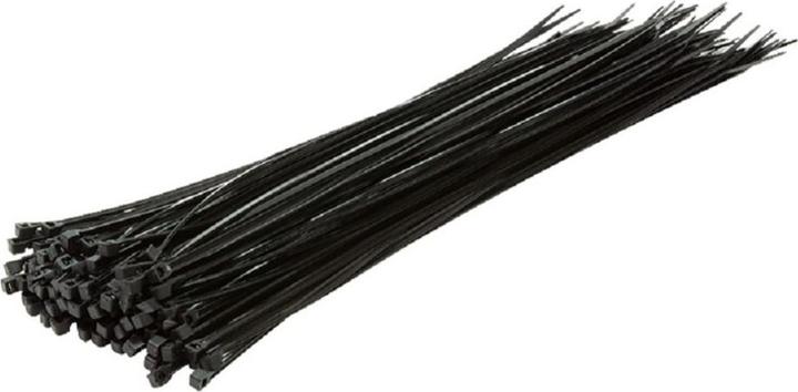 Actual product image LogiLink Cable tie 100 pieces, length: 400 mm, thickness: 4,4 mm, black (Plastic cable ties, 400 mm, 100 pcs.)