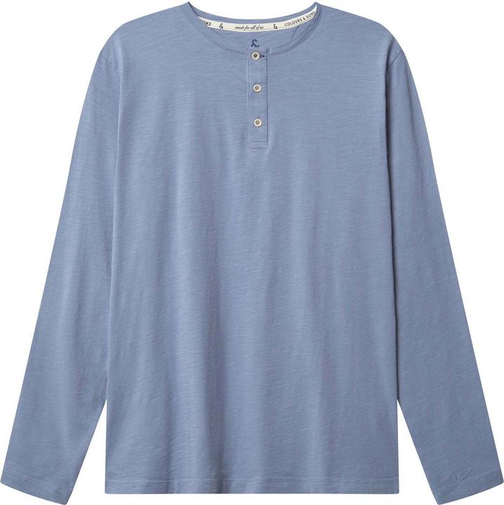 Colours & Sons Langarmshirts Henley - Slub