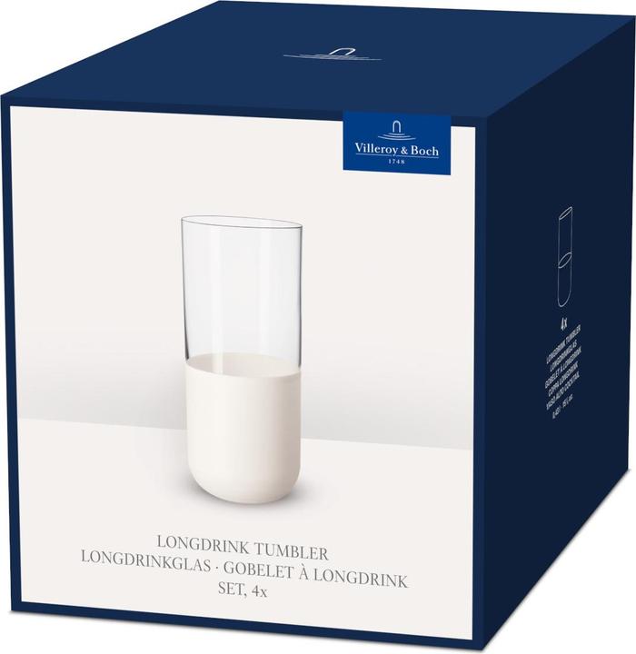 Actual product image Villeroy & Boch Long drink glass, set of 4 Manufacture Rock blanc (0.30 l, 4 x)