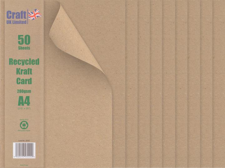 Image du produit Craft UK Limited Papier kraft DIN A4, 50 feuilles (280 g/m², 50 x)