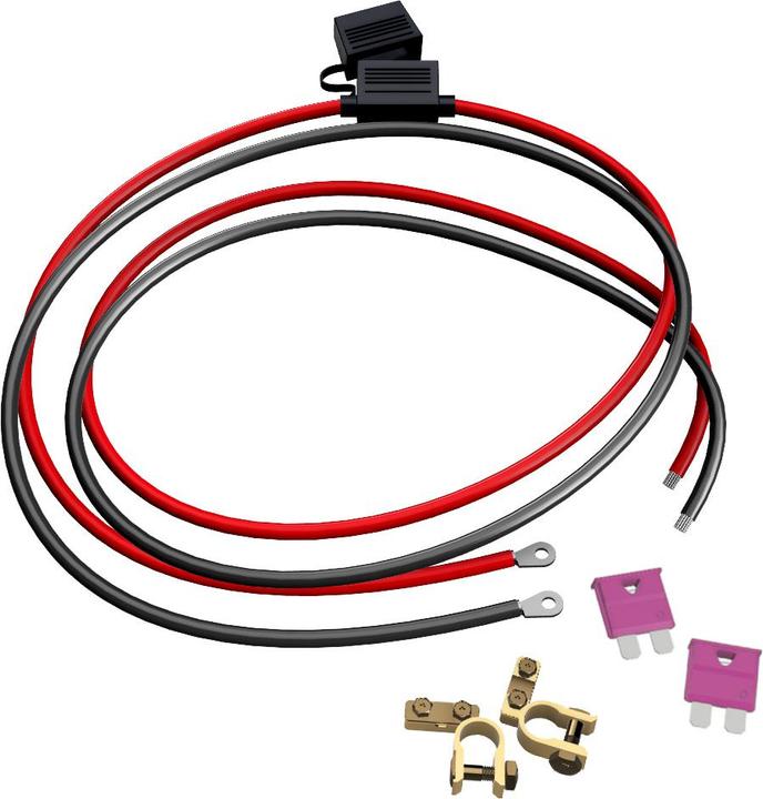 Image du produit Offgridtec 1,5m 4mm² Batteriekabel M8 mit Flachsicherungshalter, 10A Sicherung und Polklemmen