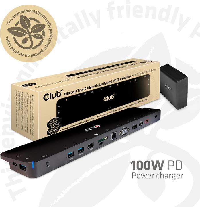 Image du produit Club 3D CSV-1564W100 (USB-C, 1 Ports)