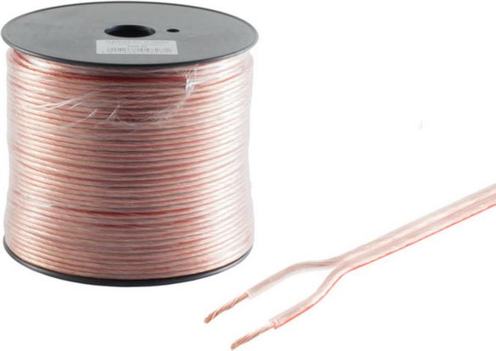 Produktbild Shiverpeaks S/CONN maximum connectivity Lautsprecherkabel 2x0,75mm², transparent, CCA, Spule 100 m (100 m)