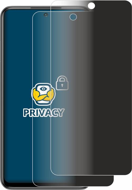 Productafbeelding BROTECT Anti-spionnetje privacyfolie Beschermfolie tegen blauw licht (2 Stuk, Xiaomi Redmi Note 10 5G)