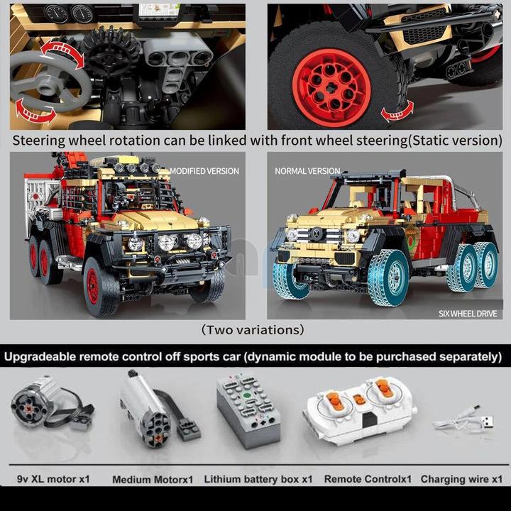 Produktbild Sembo 701039 - 6x6 Jeep (RC) (2453 Teile)