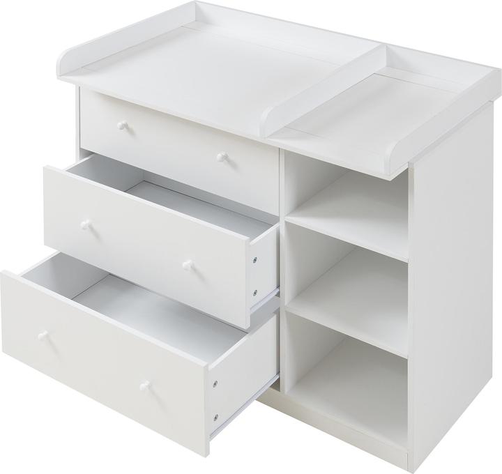 Immagine prodotto En.Casa Wickelkommode Beldinupp mit Wickelauflage 93x110x55 cm Weiss