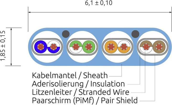 Productafbeelding Wirewin Netwerkkabel (U/FTP, CAT6a, 0.25 m)