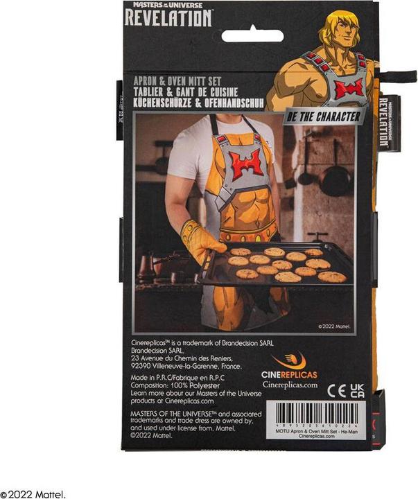 Actual product image Cinereplicas Masters of the Universe - He-Man Tablier de cuisine avec gant (One size)