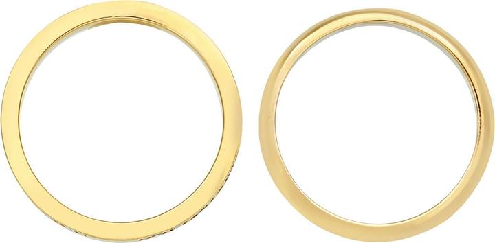 Actual product image Elli Ring Crystals Memoire Band Ring Basic Set of 2 925 Silver (52, 925 Silver)