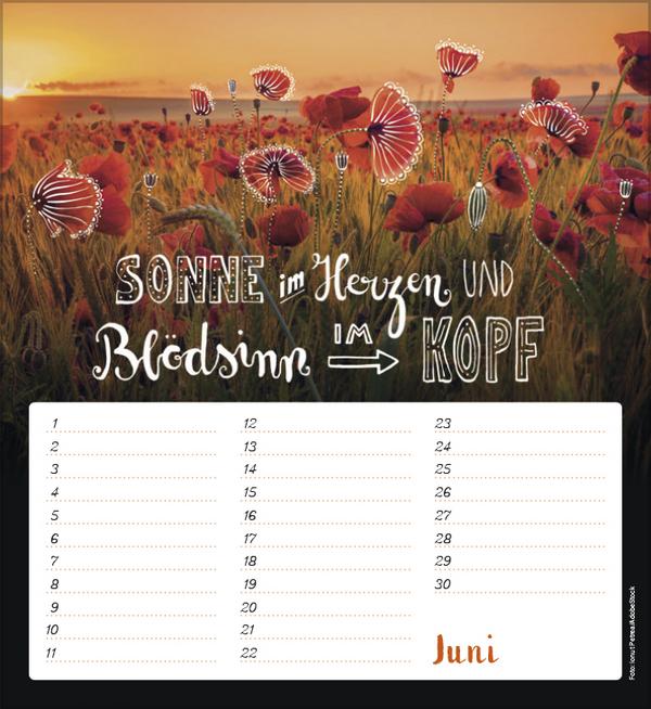 Produktbild Geburtstagskalender Im herzen barfuss (Harter Einband, Deutsch)