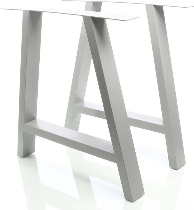 Actual product image Wiltec XPOtool table legs 2x table frame grey A-shape 70x72cm Industrial table runners