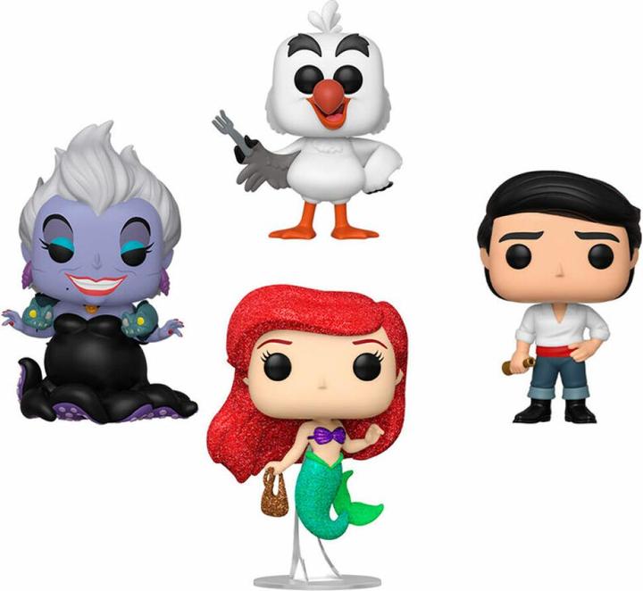 Immagine prodotto Funko POP! Disney: Ariel/Eric/Scuttle/Ursula 4PK EXM DGLT