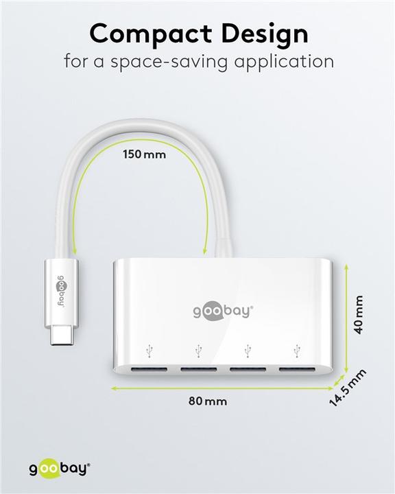 Produktbild Goobay 4-fach USB-C Multiport (USB-C, 4 Ports)