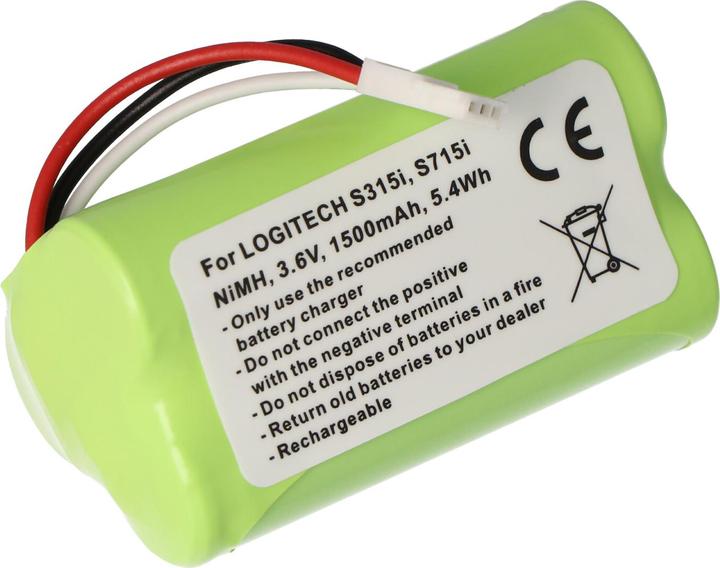 Produktbild XCell Akku passend für LOGITECH S315i, S715i, NiMH, 3,6V, 1500mAh, 5,4Wh (Gerätespezifisch, 1500 mAh)