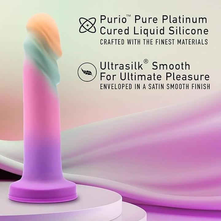 Actual product image Avant Blush Sunrise Gaze Artisan 7.5 Inch Dildo - Hand Crafted with Purio® Liquid Silicone Wrapped i