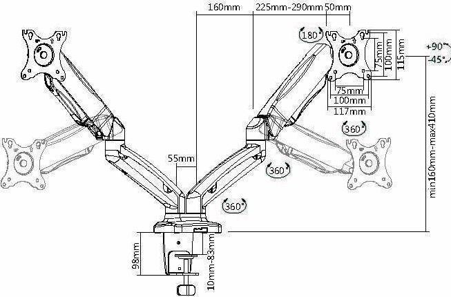 Immagine prodotto equip Montaggio su tavolo (Tavolo, 27")