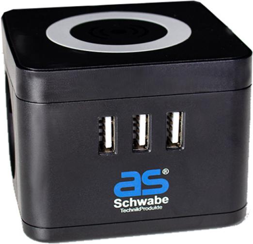 Actual product image As - Schwabe Steckdosentower (5 x, CEE 7/3, USB, 1.50 m)