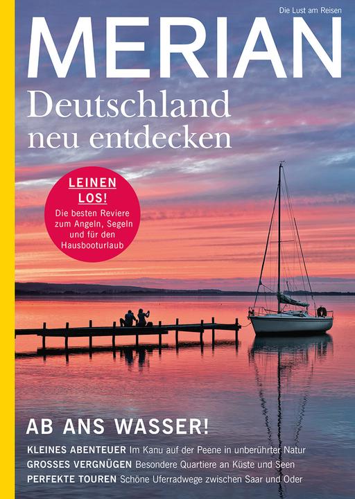 Image du produit MERIAN Magazin Deutschland neu entdecken / Ab ans Wasser 08/21 (Allemand, 2021)