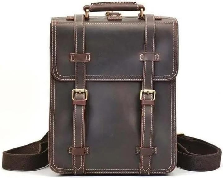 Produktbild Only-Bags.Store Vintage Lederrucksack, Lederrucksack