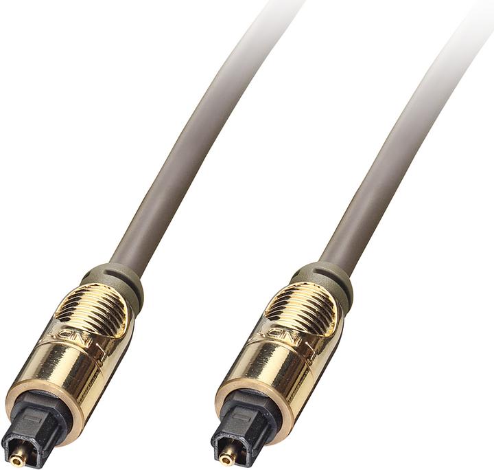 Lindy Le câble Toslink en or (10 m, Haut de gamme, Optique)
