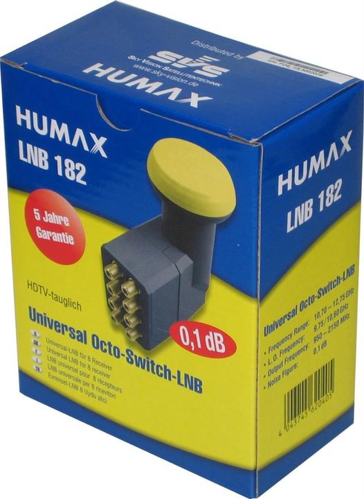 Image du produit Humax LNB 182s - F - 4 cm - 60 mm - 135 mm - 115 mm - 470 g (Octo LNB, 40mm)