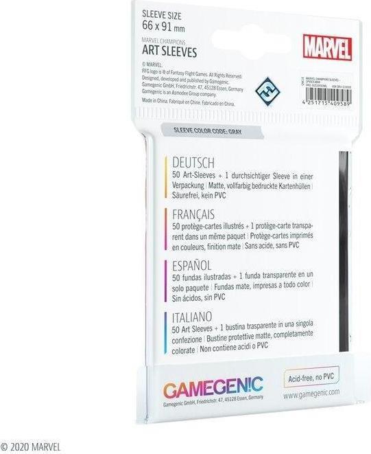 Actual product image Gamegenic GGS10094ML - Marvel Champions Art Sleeves - Black Panther (50 + 1 Sleeves)