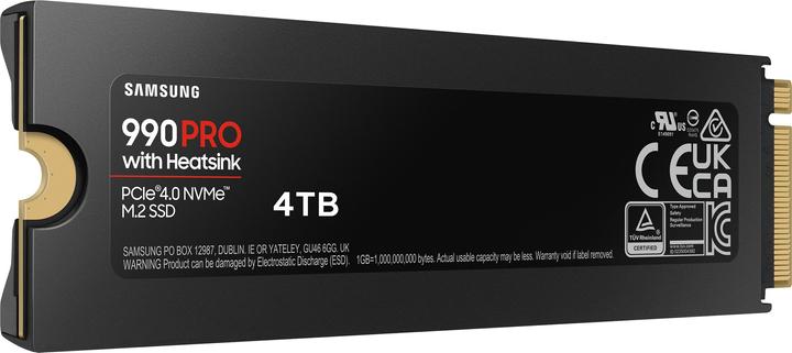 Produktbild Samsung 990 Pro mit Heatsink (4000 GB, M.2 2280)