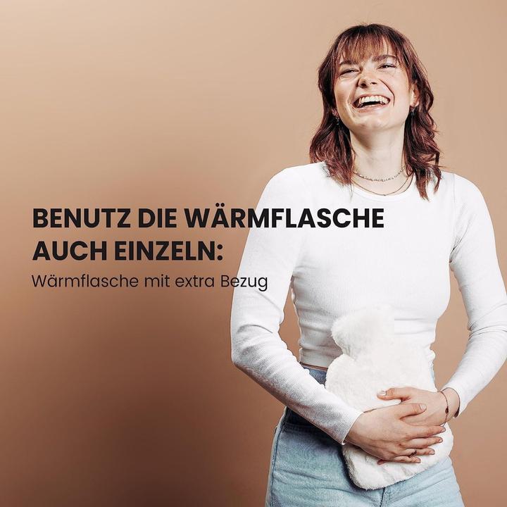 Actual product image Hermex Wärmegürtel- und Wärmflaschen-Set Handwärmer Bauchwärmer Heizflasche (0.80 l)