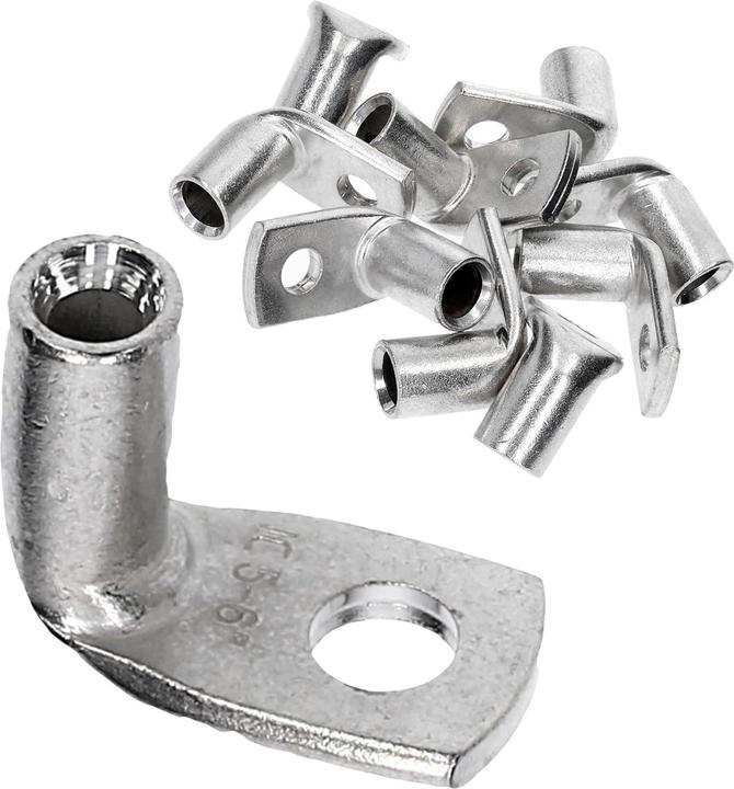 Immagine prodotto Kalitec 10 pezzi KA1-L5 Capicorda tubolari disponibili in commercio angolati 6mm² M5 I senza foro di