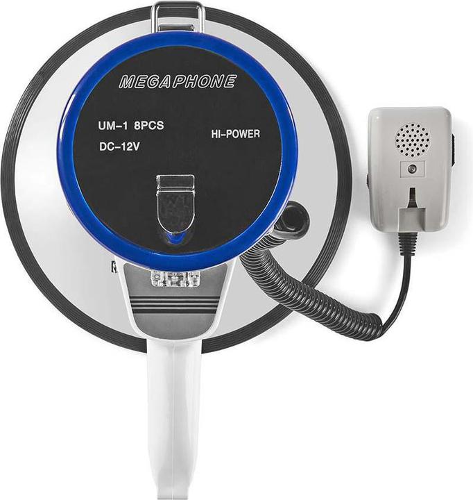 Image du produit Nedis Mégaphone | Portée maximale : 1500 m | Réglage du volume maximal : 135 dB | Microphone amovible (Porte-voix)