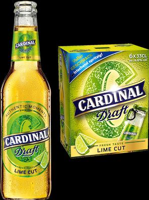 Actual product image Cardinal Lime Cut (6 x 33 cl)