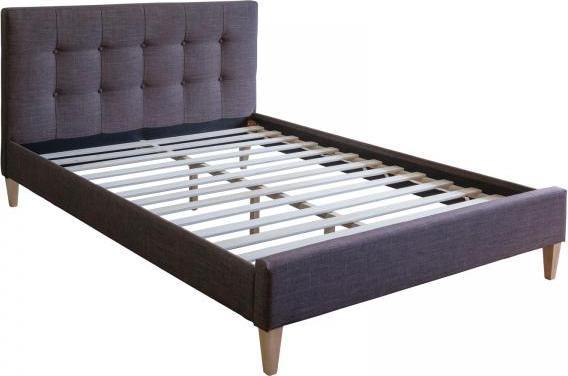 Produktbild Homestyle4u Polsterbett Doppelbett Stoffbett Bettgestell (140 x 200 cm)