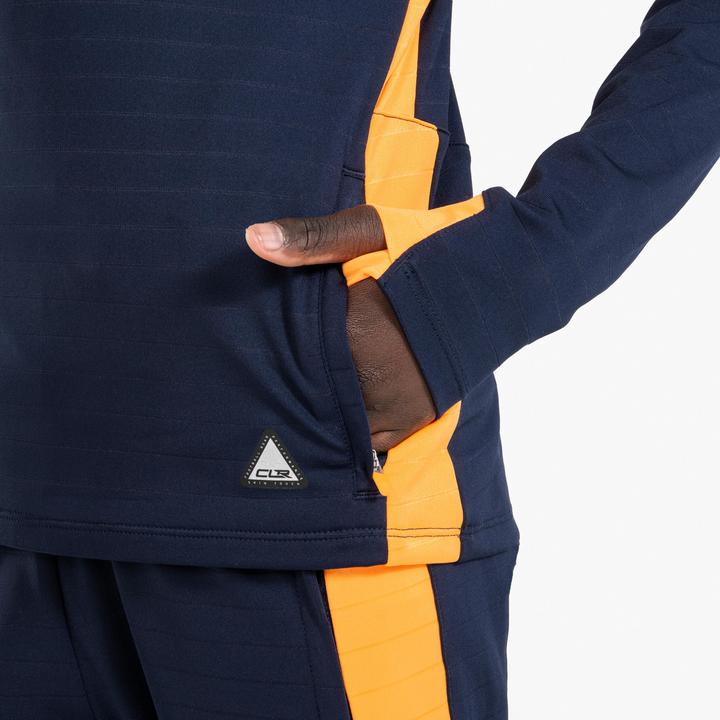 Produktbild Kipsta Kinder Fussball 1/2 Zip - CLR marineblau/orange (10, 11, 12)