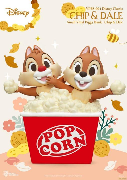 Actual product image Beast Kingdom Disney Piggy Vinyl Bank Chip & Dale 24 cm