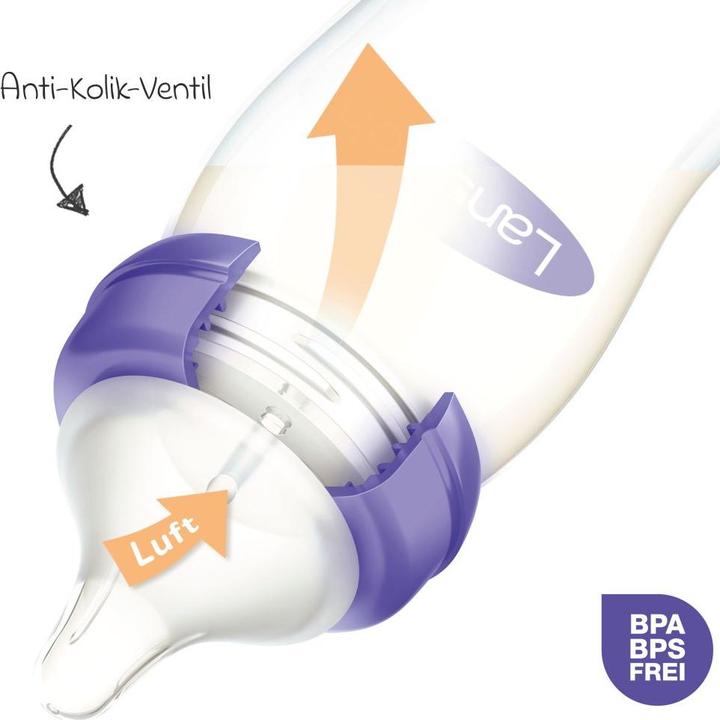 Produktbild Lansinoh Babyflaschen Glas-Flasche 2er Pack 160ml mit NaturalWave® Trinksauger (160 ml)