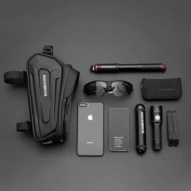 Productafbeelding Rockbros B68-1 gepantserde fietstas voor telefoon 1,5l - zwart (1.70 l, Draagtas)