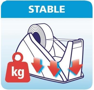Produktbild tesa tesafilm EASY CUT Tischabroller - Klebeband-Spender für Rollen bis 33 m x 19 mm
